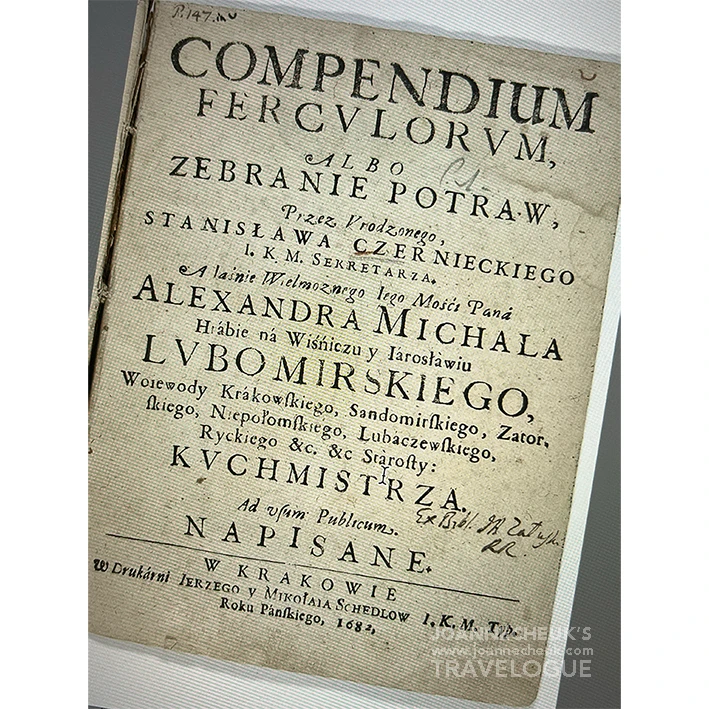 Stanisław Czerniecki《Compendium Ferculorum》