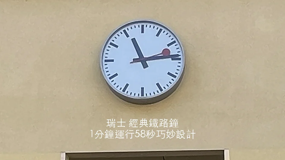 【瑞士】鐵路時鐘｜1分鐘只運行58.5秒｜1940s年代經典設計｜確保列車準時運行